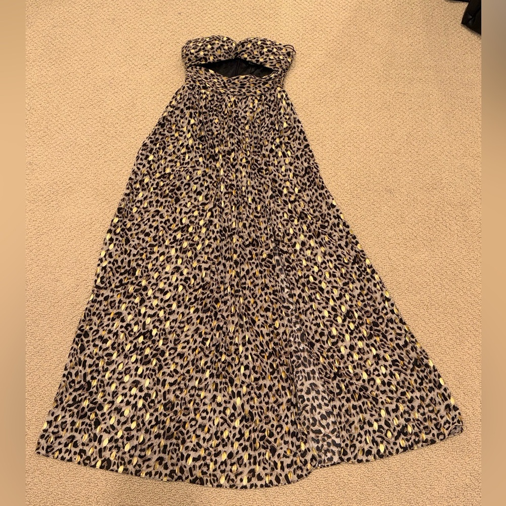 Nasty Gal Leopard Print Cut Out Maxi Dress
